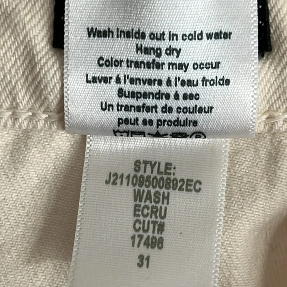 Veronica Beard Charlie High Rise Barrel Leg Jeans in Ecru - Size 31 - Picture 8 of 8